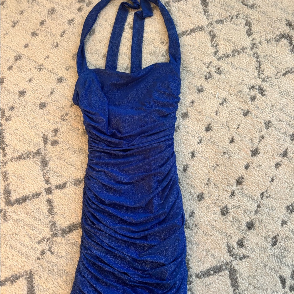 Mesh Ruched Bodycon Dress - Picture 3 of 5